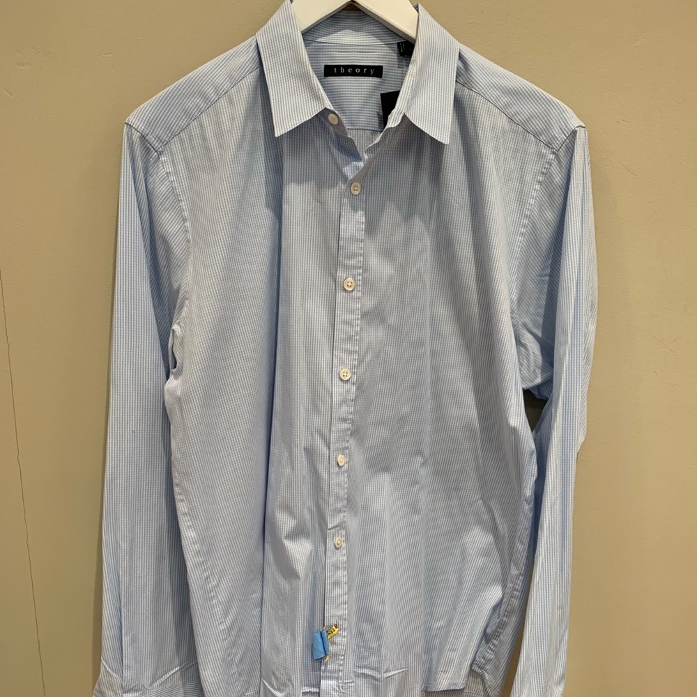 Theory Baby Blue Button up